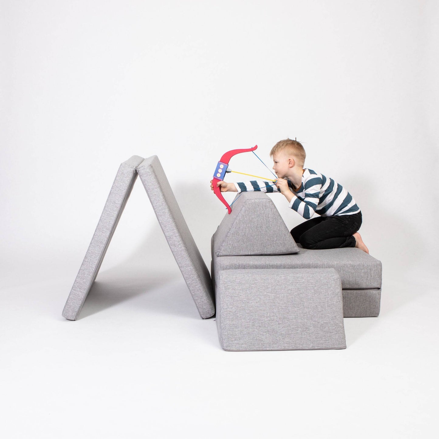 Montessori Grå Block Barnsoffa / Leksoffa - Från 1 - 16 år