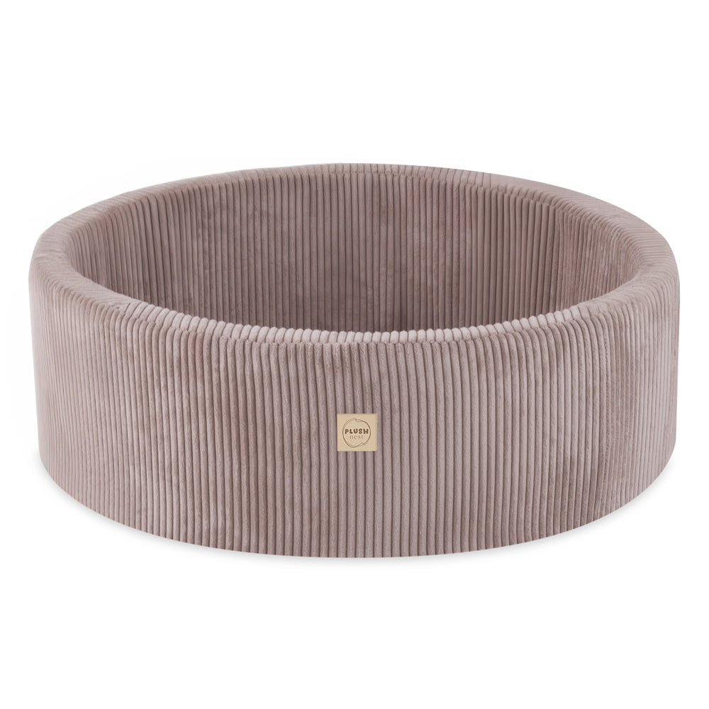 Rund Beige Manchester Bollhav Med 200 Bollar - Pärla/Rosa/Guld, 90x30cm