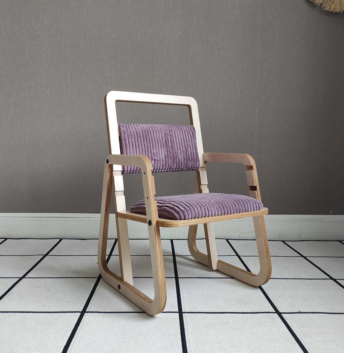 Justerbar Montessori Stol & Skrivbord Set i Trä för Barn - Rosa - Julle
