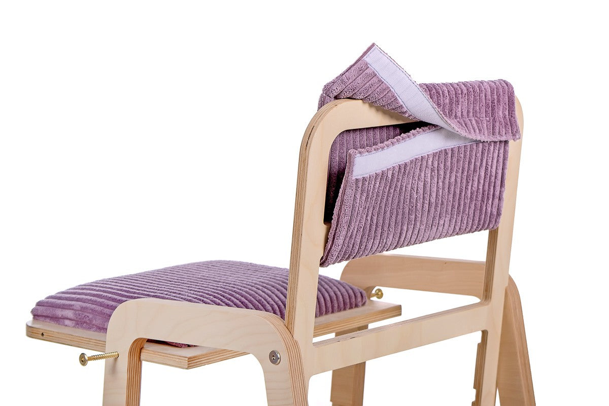 Justerbar Montessori Stol & Skrivbord Set i Trä för Barn - Rosa - Julle