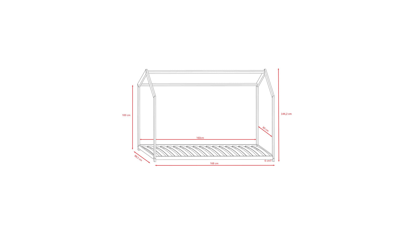 Montessori Hussäng För Barn Vit - Bella - 3 Storlekar