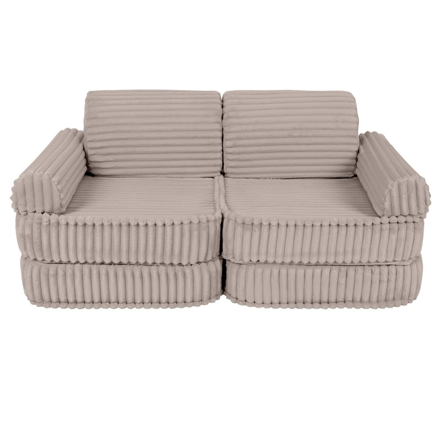 Bredranding Manchester Block Barnsoffa Med Kuddar - Beige