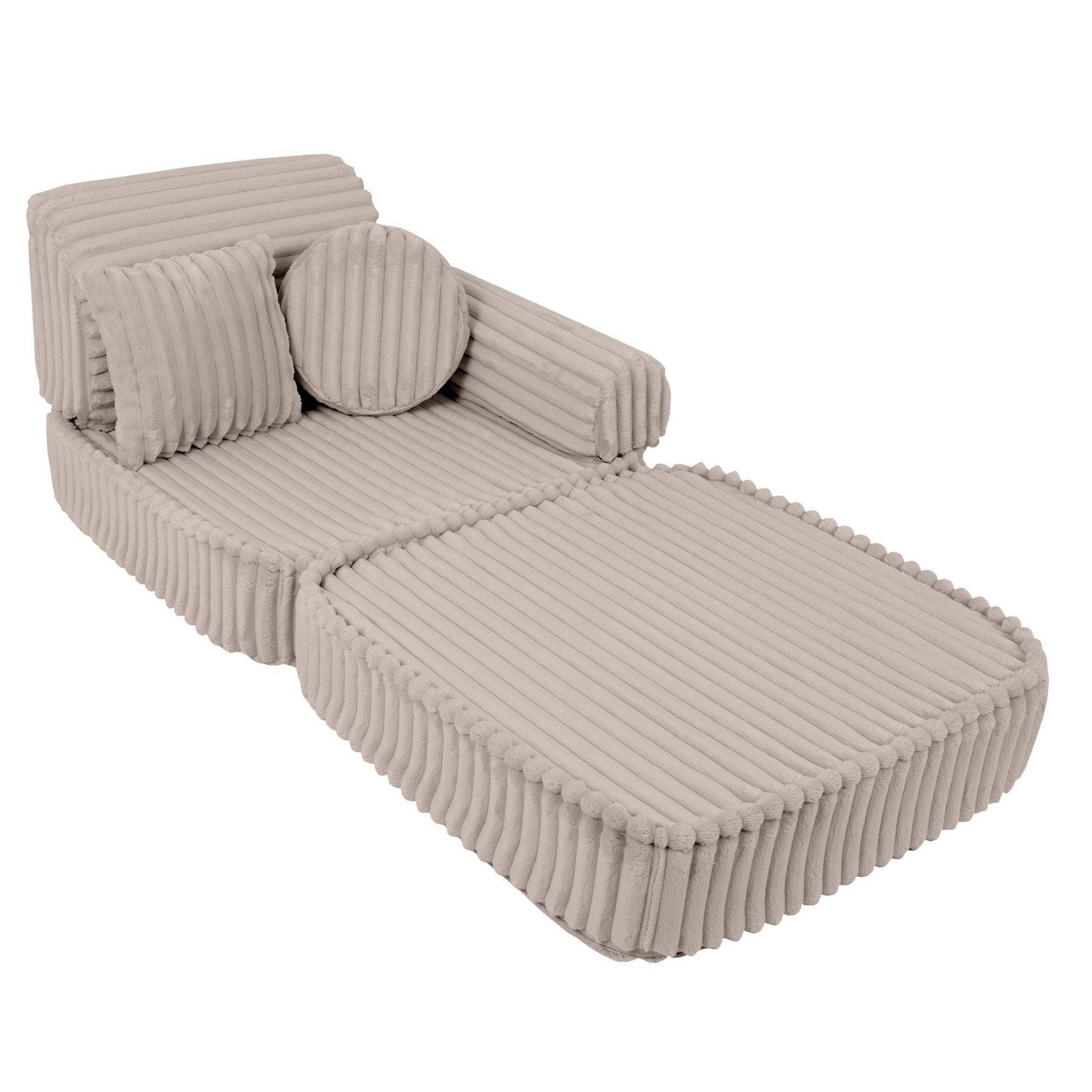 Bredranding Manchester Block Barnsoffa Med Kuddar - Beige