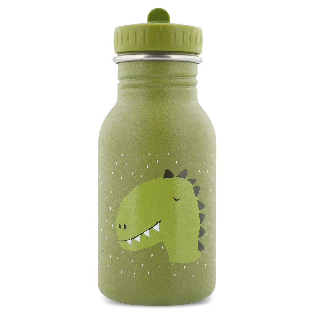 Rostfri Grön Vattenflaska i Stål - 350 ml - Herr Dino