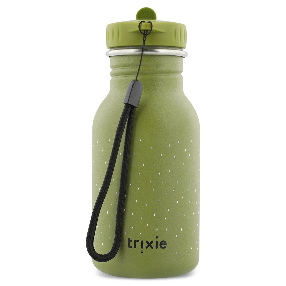 Rostfri Grön Vattenflaska i Stål - 350 ml - Herr Dino