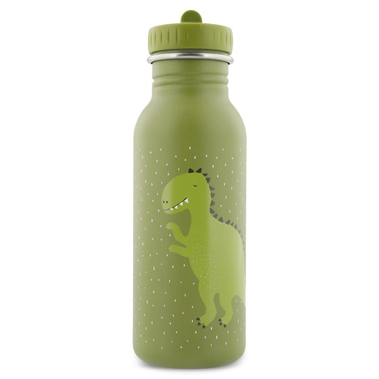 Rostfri Grön Vattenflaska i Stål - 500 ml - Herr Dino
