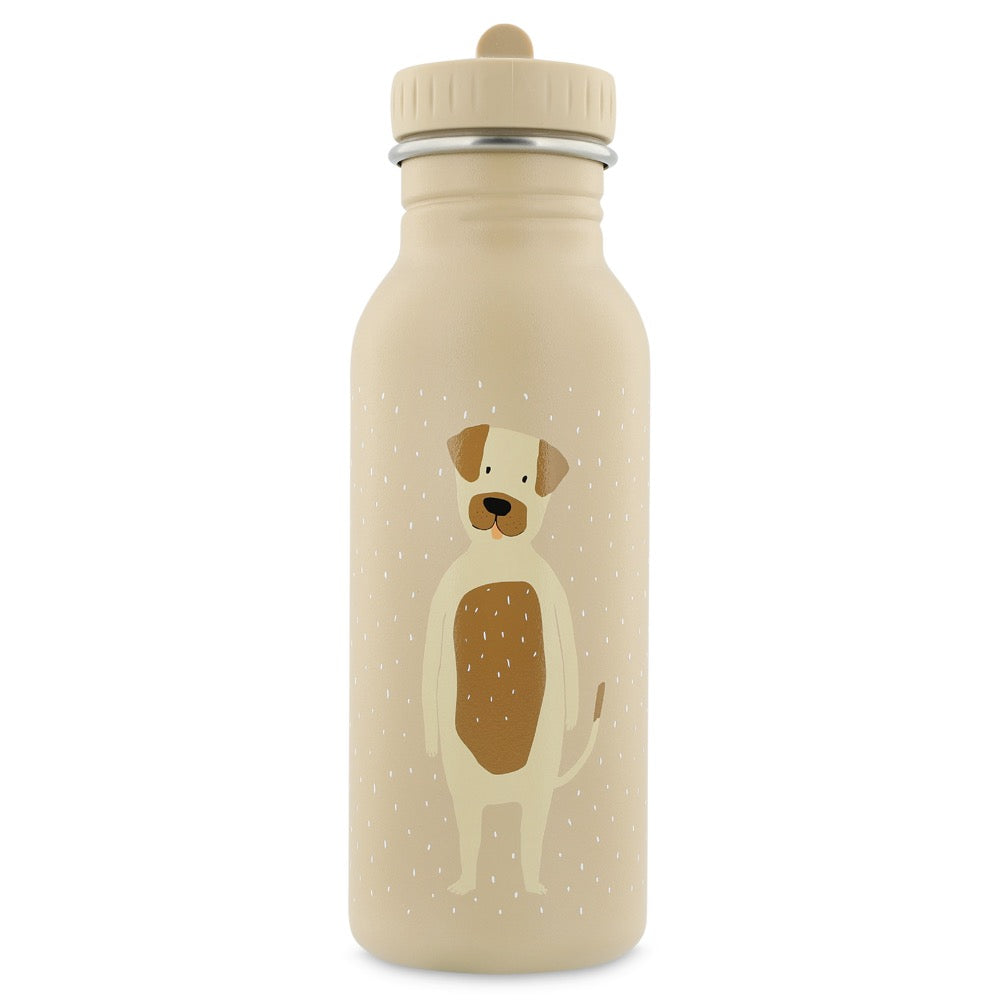 Rostfri Beige Vattenflaska i Stål - 500 ml - Herr Hund