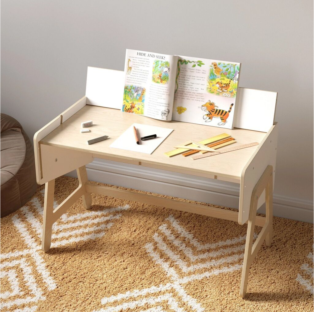 LILU Leksakshylla 2-i-1 –Barnhylla och Bord