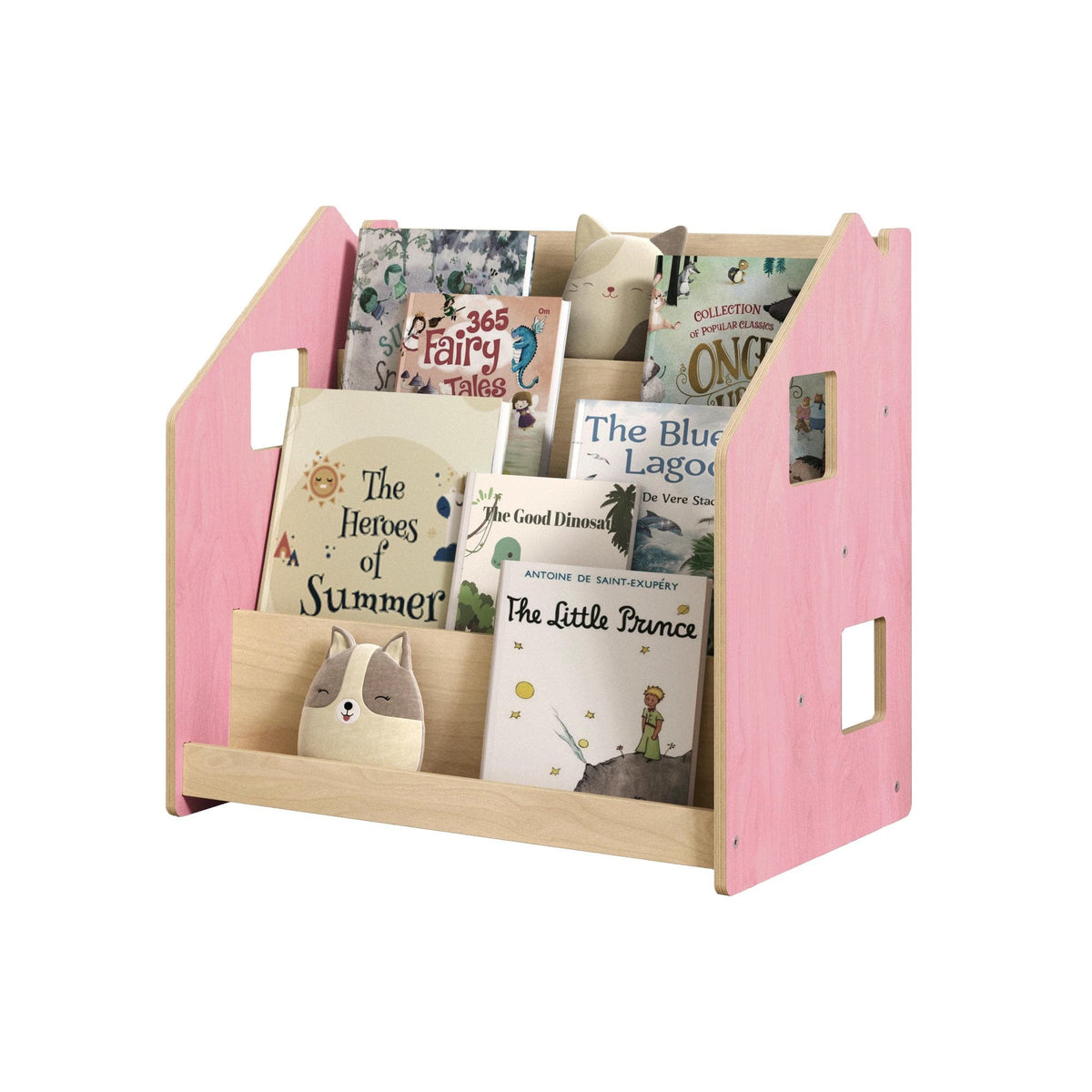 Montessori Bokhylla För Barn – Rosa