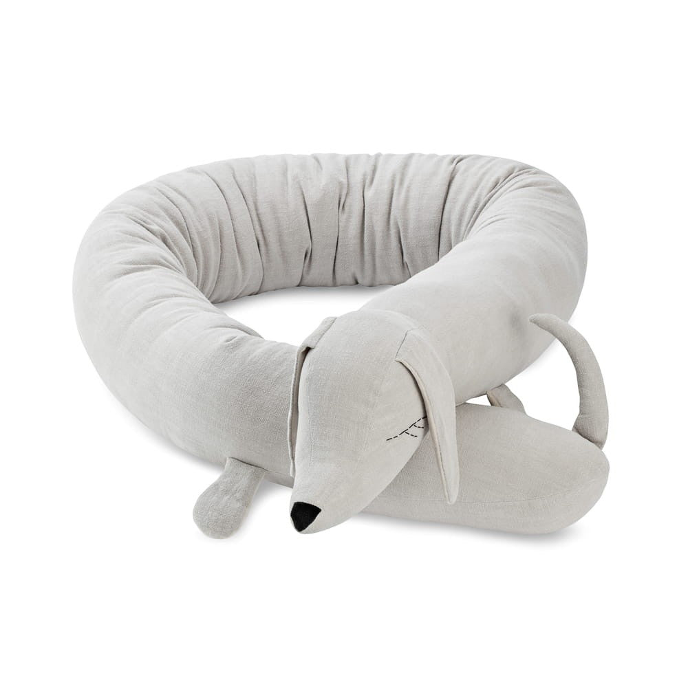 Handgjord Gosedjur & Spjälsängsskydd  - Beige Hund 200cm