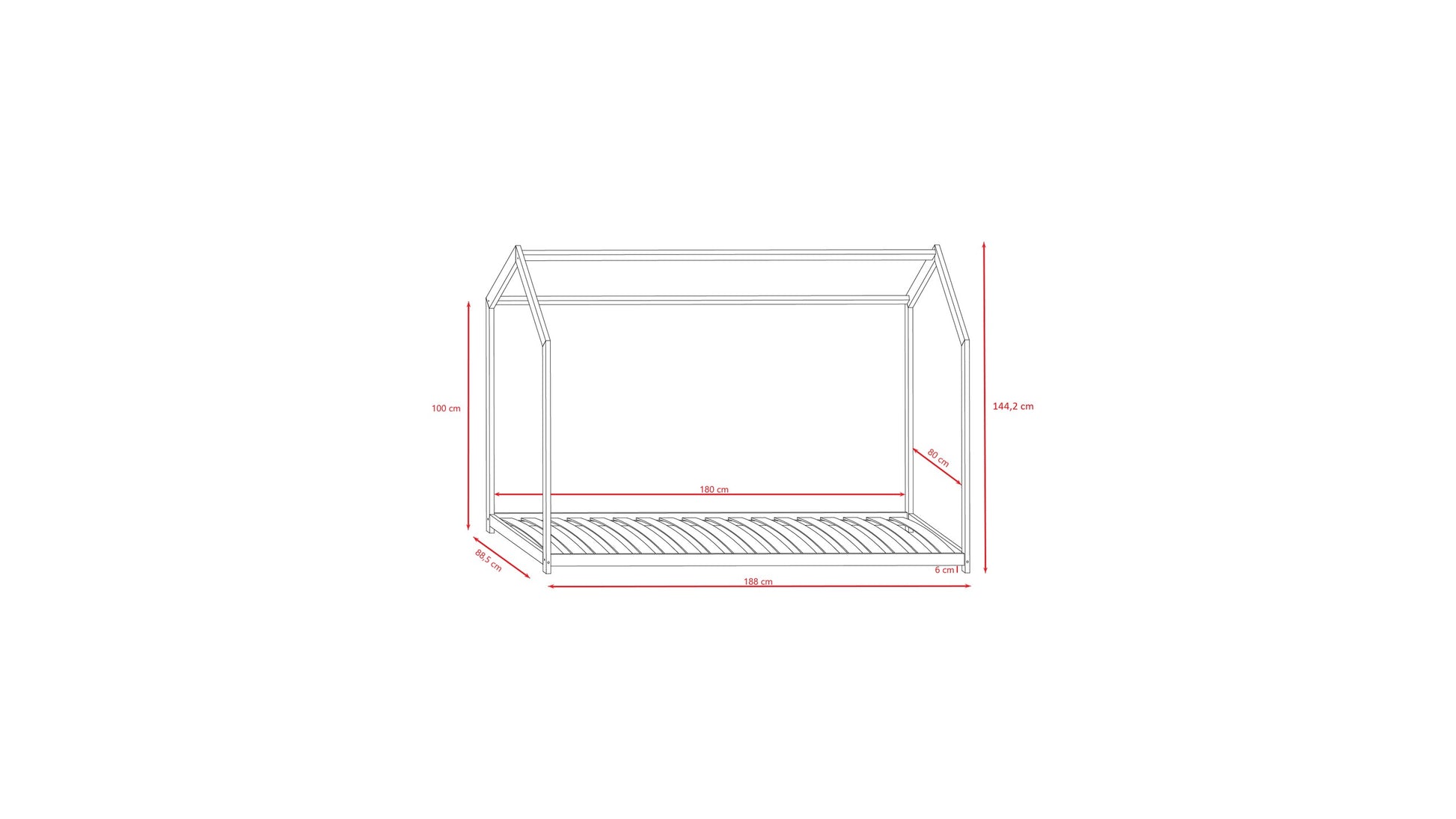 Montessori Hussäng För Barn i Trä - Bella - 3 Storlekar