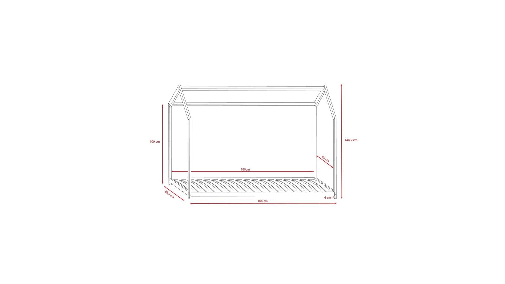 Montessori Hussäng För Barn i Trä - Bella - 3 Storlekar