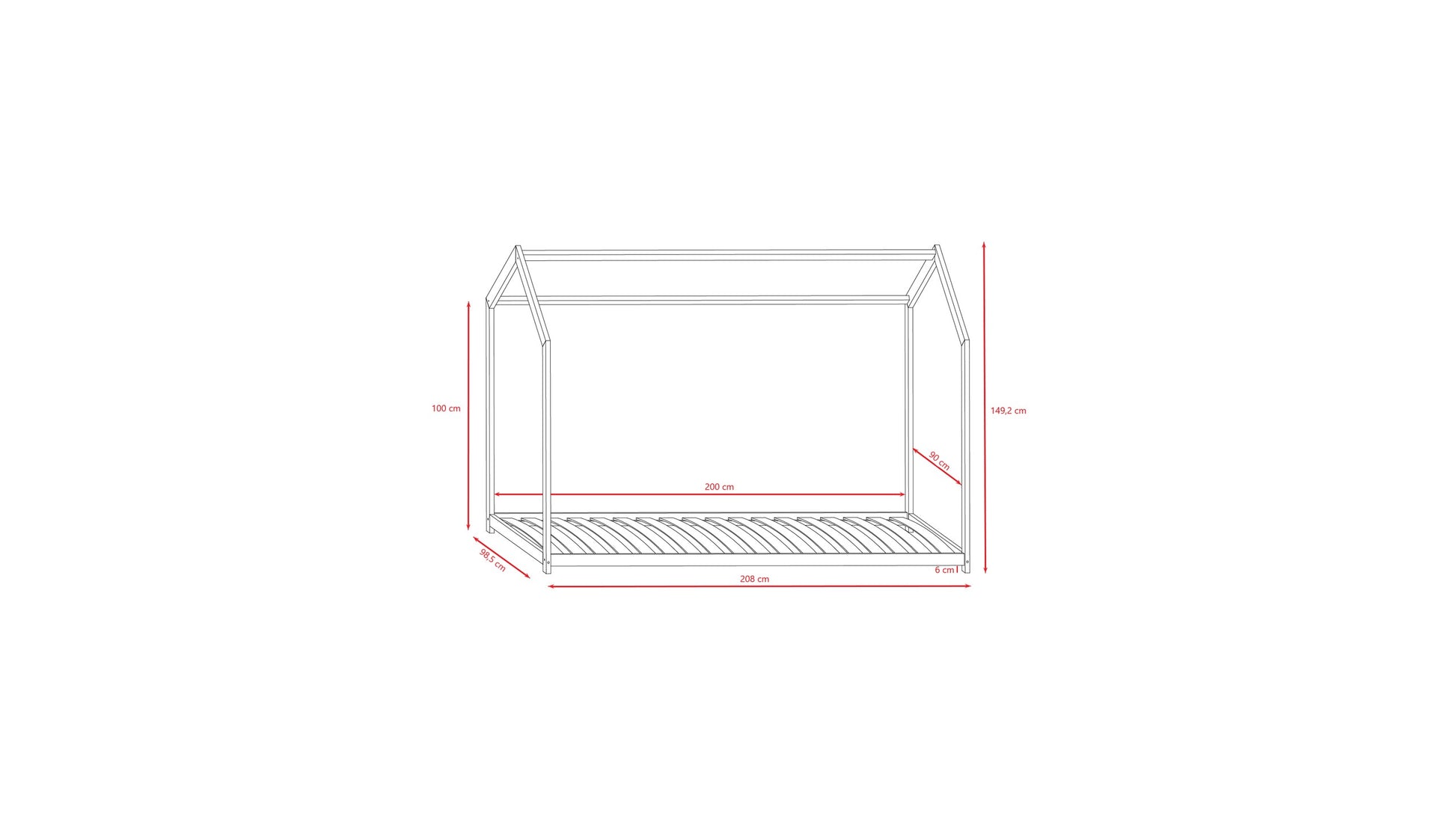 Montessori Hussäng För Barn i Trä - Bella - 3 Storlekar