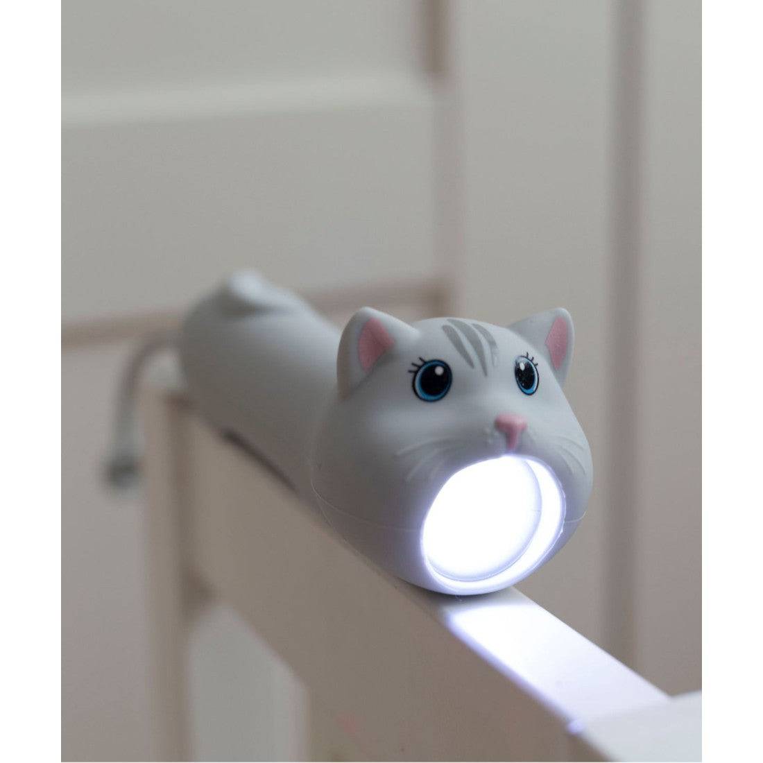 Rabbit & Friends Ficklampa LED - Grå Katt