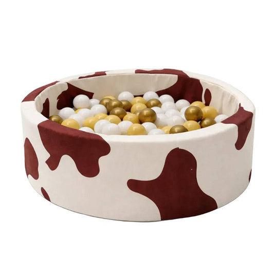 Rund Bollhav Med Ko-Mönster - 90x30cm & 200 Bollar