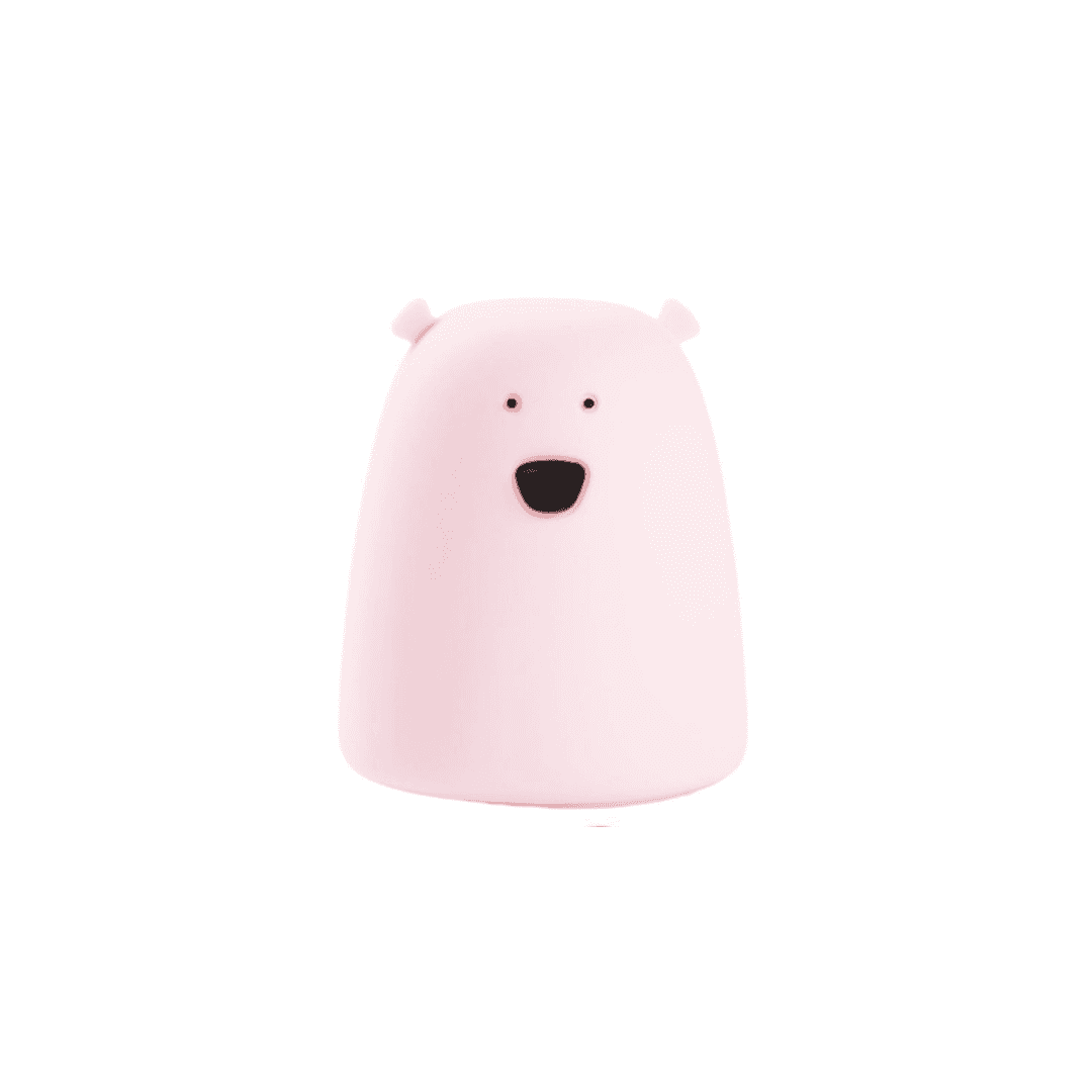 Liten Björn Silikon Nattlampa - Rosa