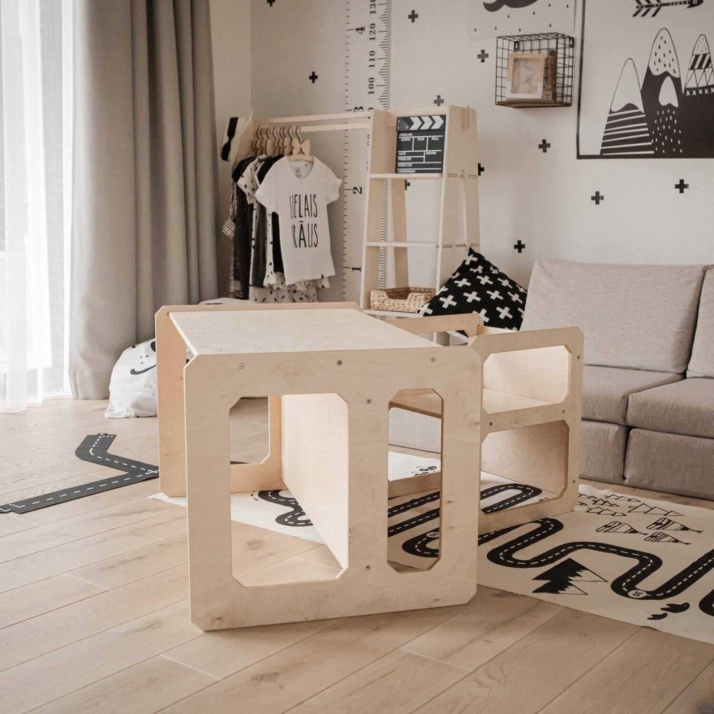 Trä Montessori Avvänjningsbord och 1 Stol