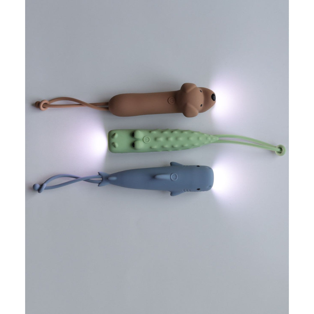 Rabbit & Friends Ficklampa LED - Grön Krokodil