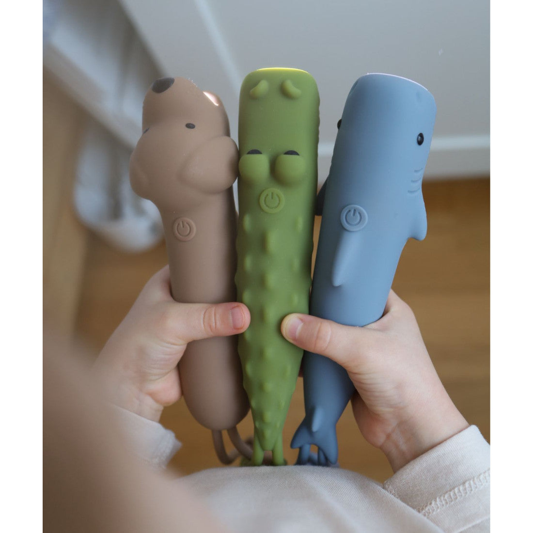 Rabbit & Friends Ficklampa LED - Grön Krokodil