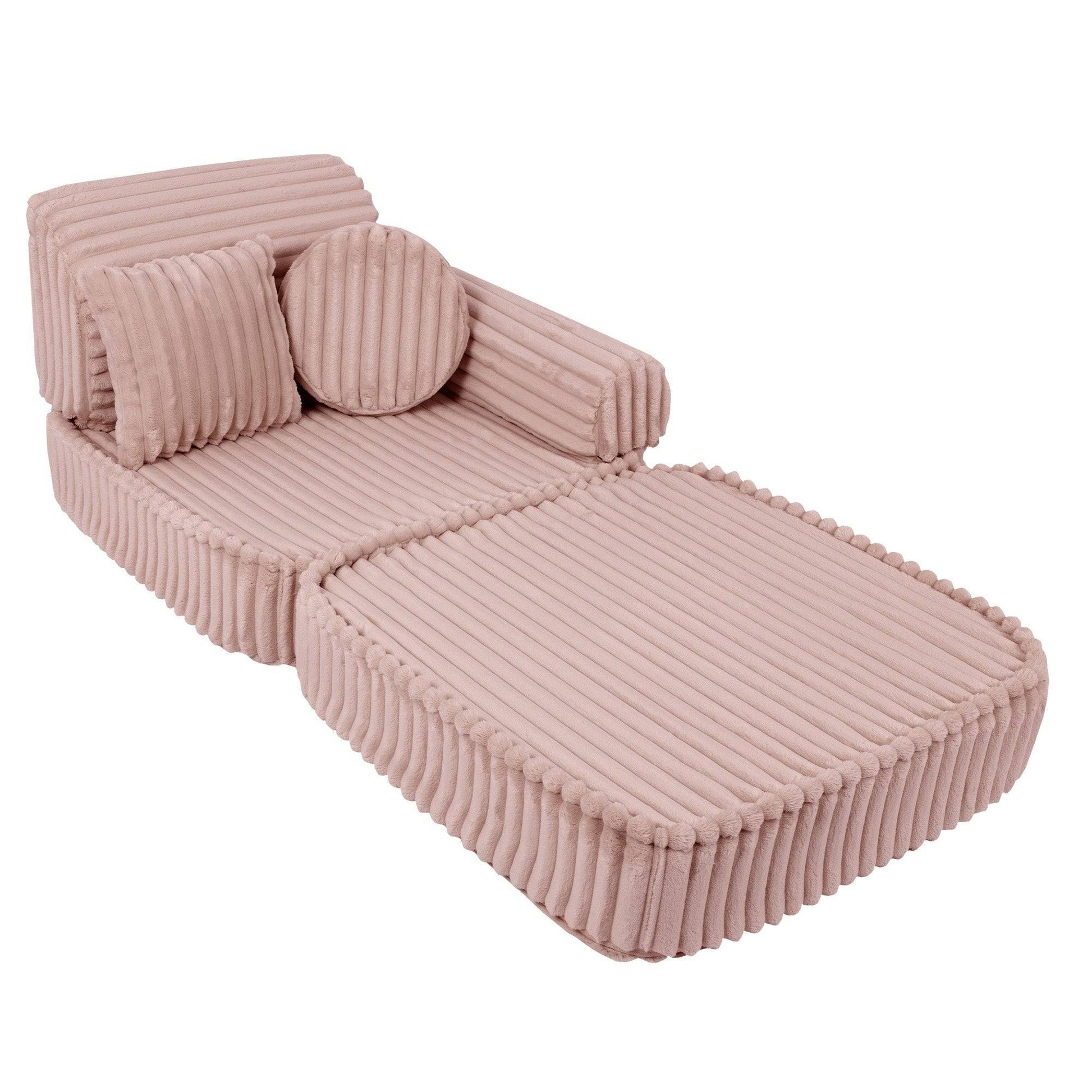 Bredranding Manchester Block Barnsoffa Med Kuddar - Rosa
