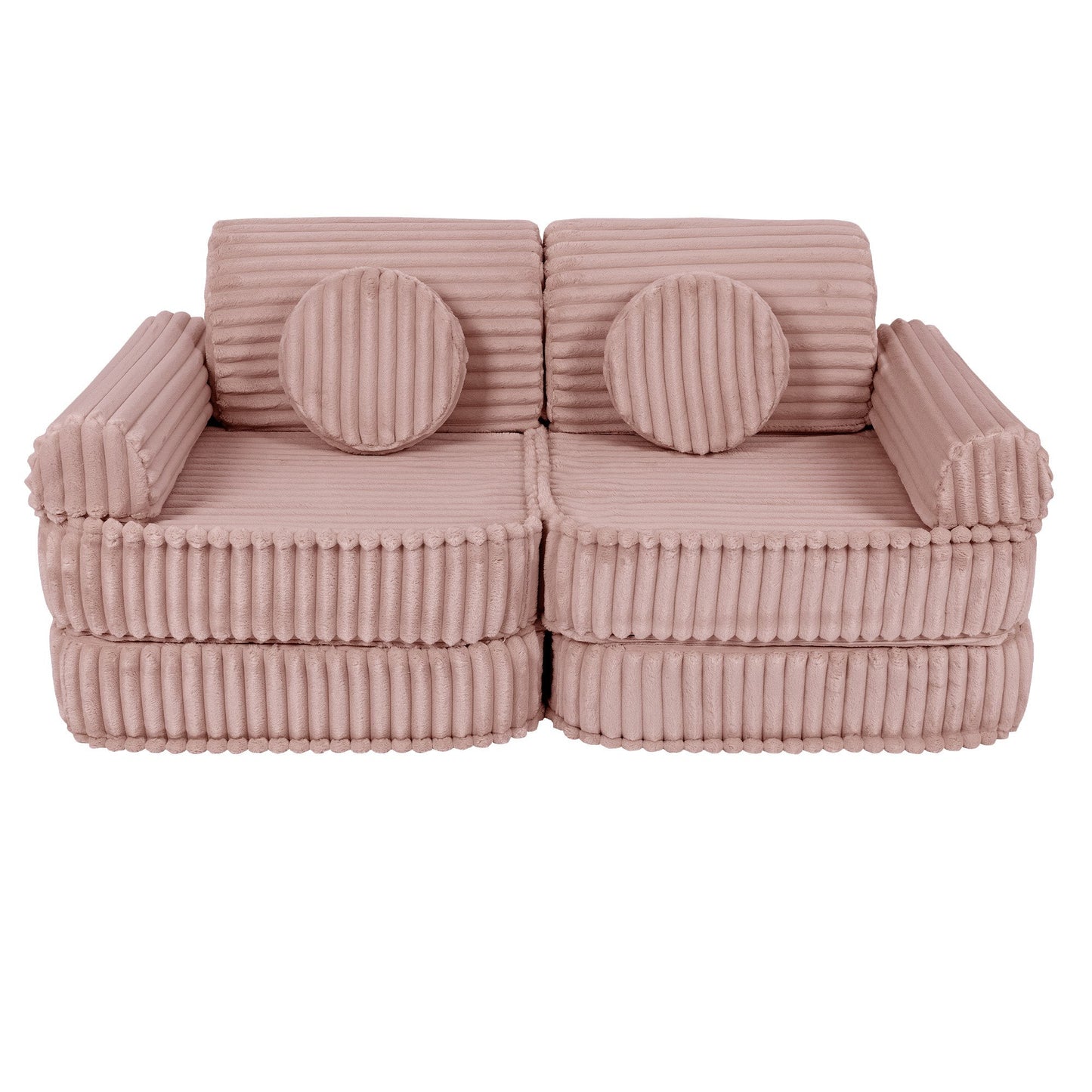 Bredranding Manchester Block Barnsoffa Med Kuddar - Rosa
