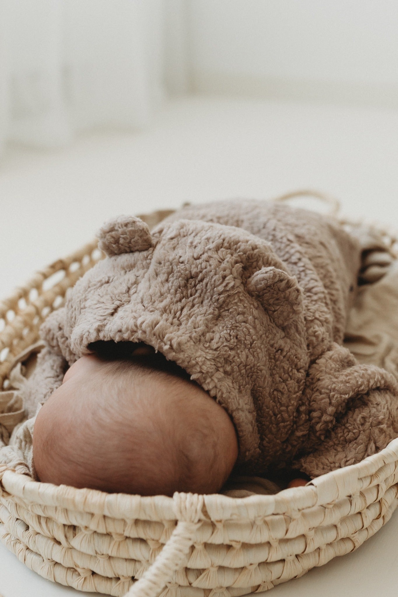 Beige Merino Ull Fodrad Babyoverall Teddy - Gratis Frakt