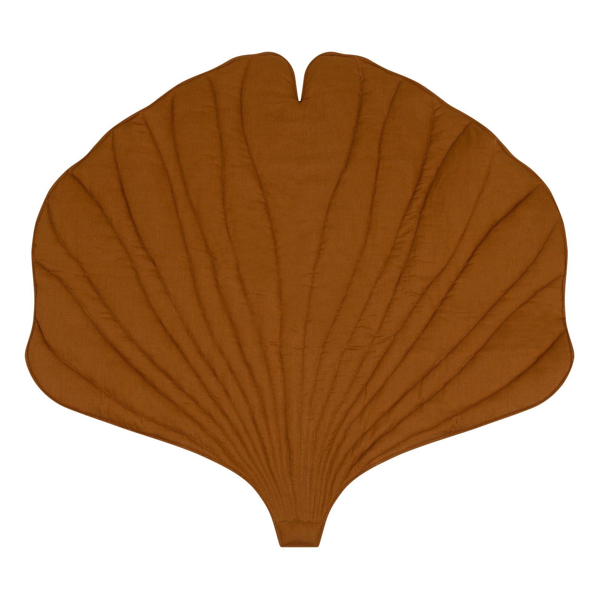 Ekologisk Bomull & Sammet Brun Lekmatta - Gingkoblad