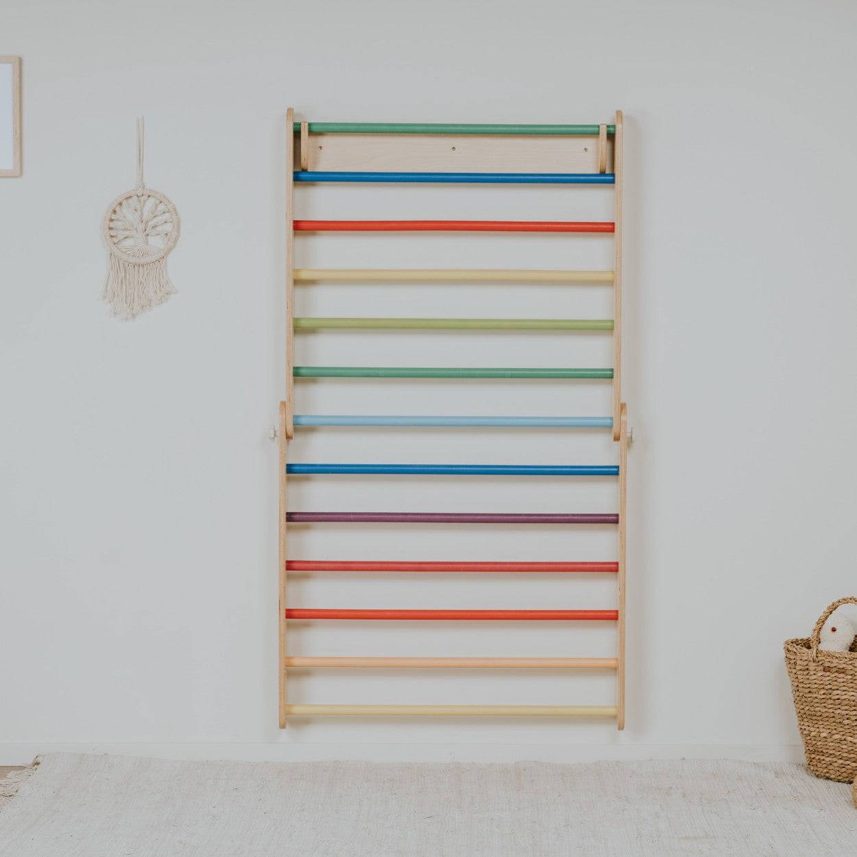 Montessori Klättertriangel / Klättervägg i Trä (6 mån–7 år) - Regnbåge