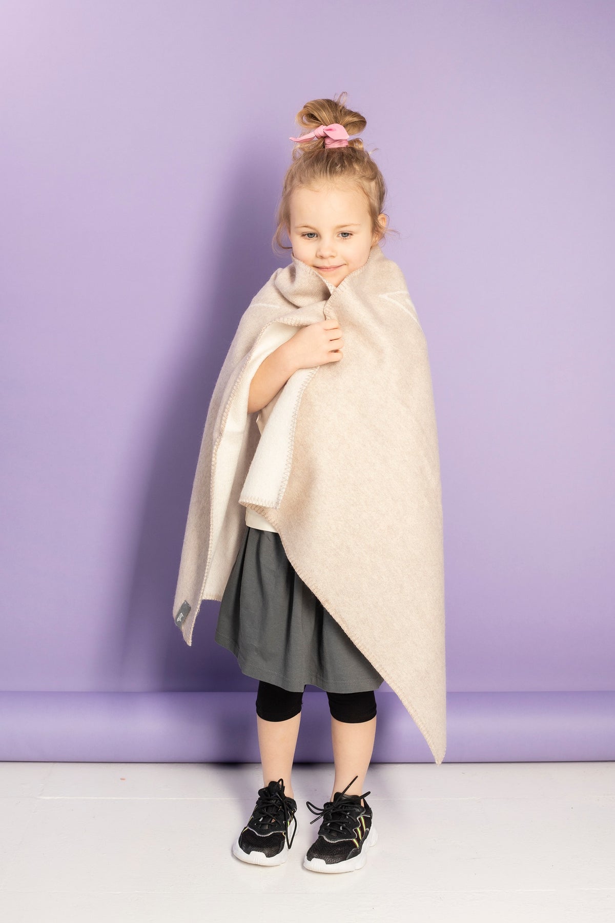 Beige Babyfilt i Merinoull – Kanin