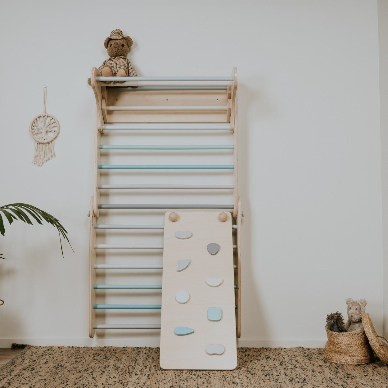 Kana / Ramp med Klättergrepp för Klättertriangel & Klättervägg - Pastell