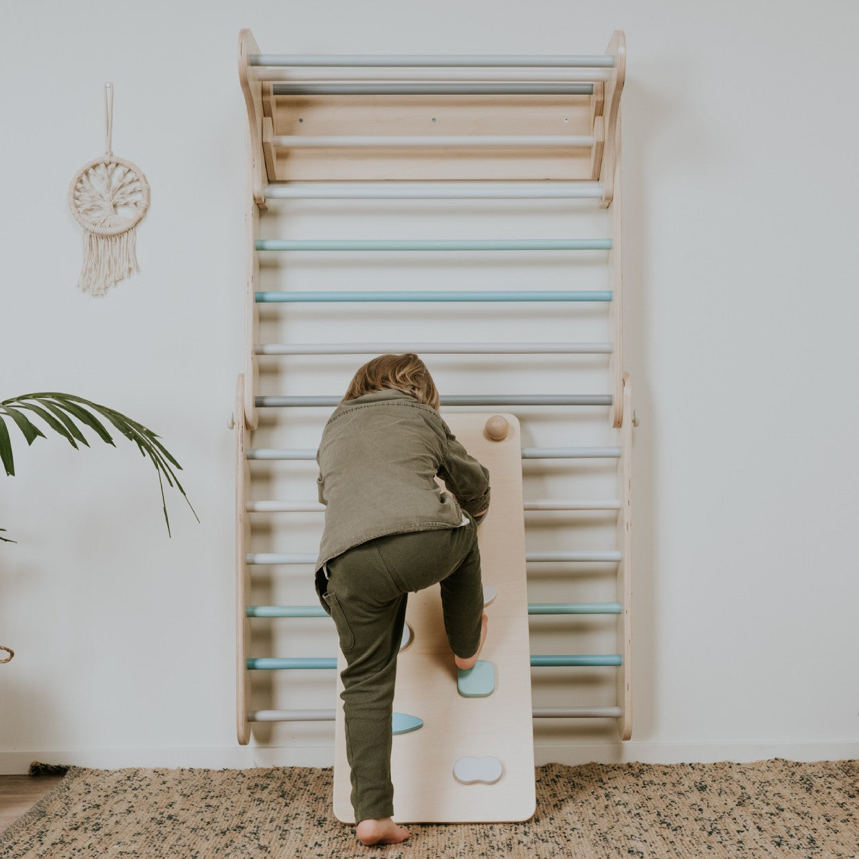 Kana / Ramp med Klättergrepp för Klättertriangel & Klättervägg - Pastell