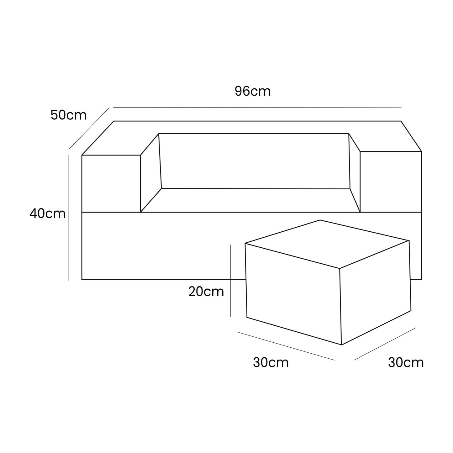 Teddy Block Barnsoffa / Leksoffa i Mjukt Fluffigt Material - Kräm