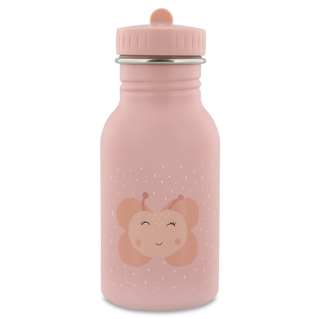 Rostfri Rosa Vattenflaska i Stål - 350 ml - Fru Fjäril