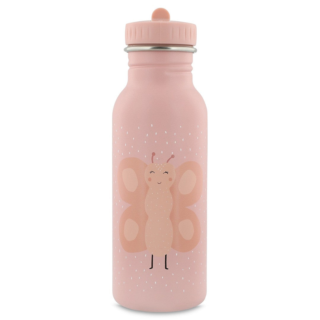 Rostfri Rosa Vattenflaska i Stål - 500 ml - Fru Fjäril