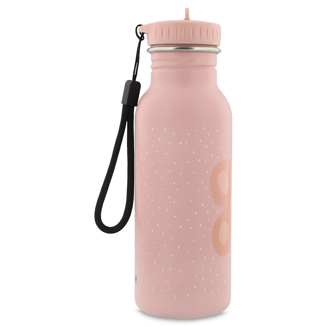 Rostfri Rosa Vattenflaska i Stål - 500 ml - Fru Fjäril