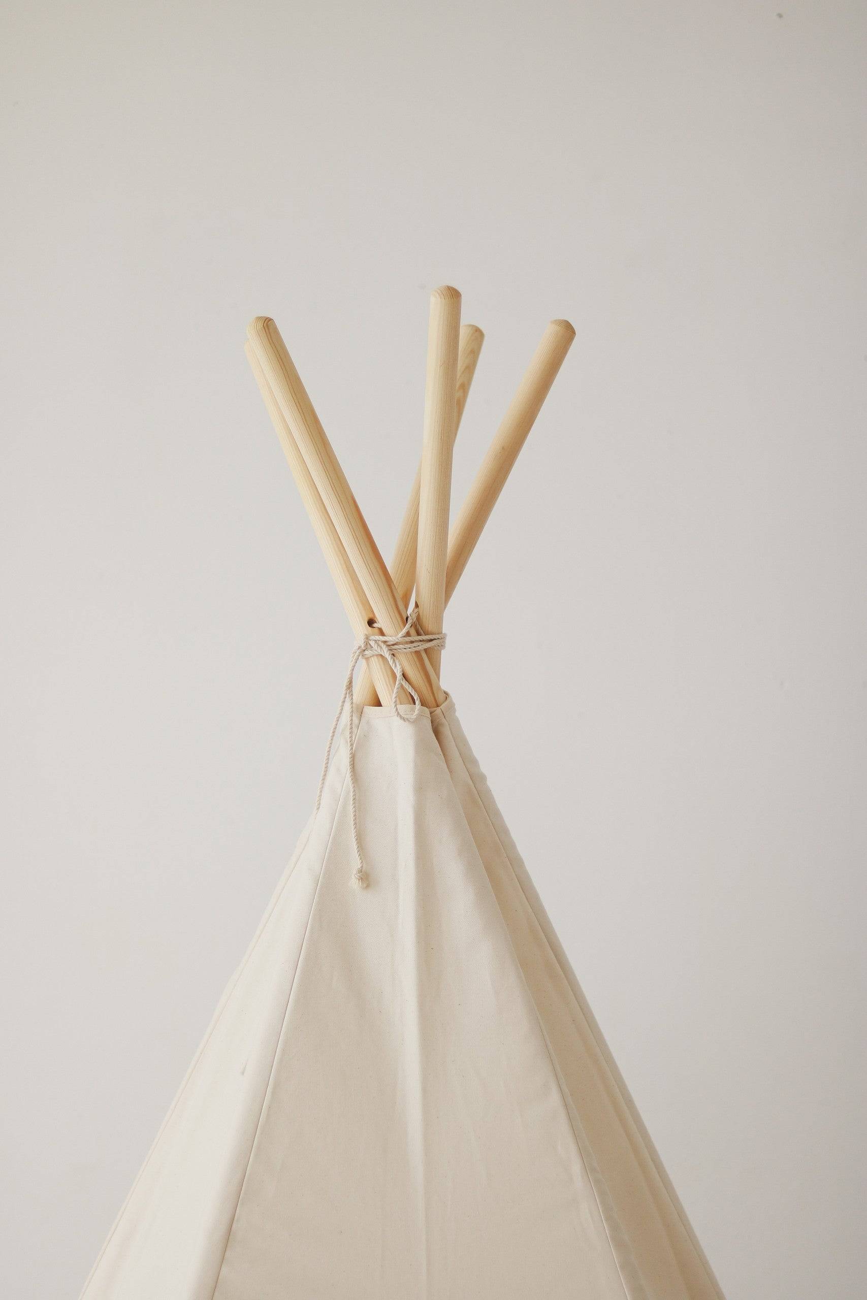 Handgjord Tipitält - Beige / Kräm